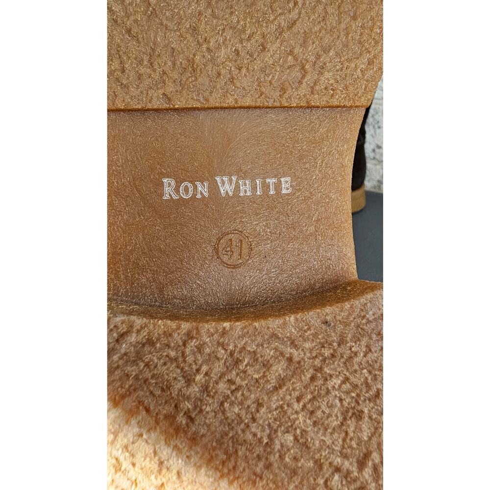 Ron White Hayley Weatherproof Suede Boots Chocolate Brown Lace Up Ankle 41 US 10 - Picture 5 of 11
